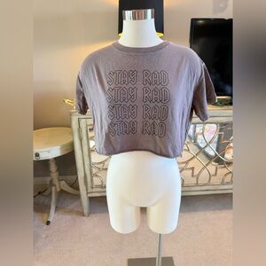 Bixby Nomad Stay Rad Crop Tee (Size XL) NWOT